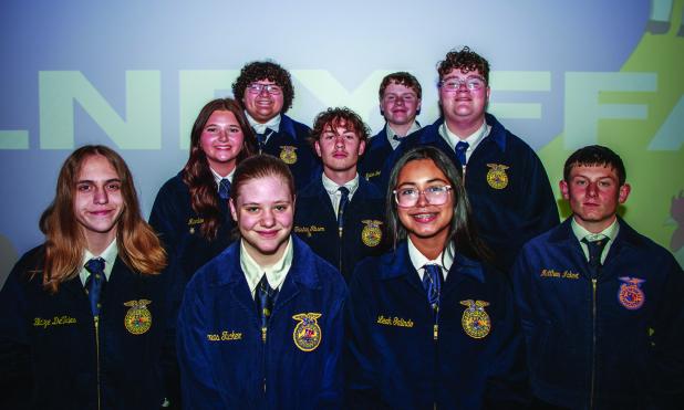OHS FFA Officers for the 2025-26 school year will be: Historian- Blaize DeVries, Parliamentarian- Adrian Velasquez, Advisor- Victoria Pint, Sentinel- Kaiden Johnson, Reporter- Leah Galindo, Treasurer- August Ickert, Secretary- Marlee Lane, Vice-President-