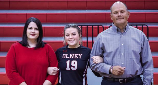 Olney High School celebrates Varsity Volleyball Senior Night