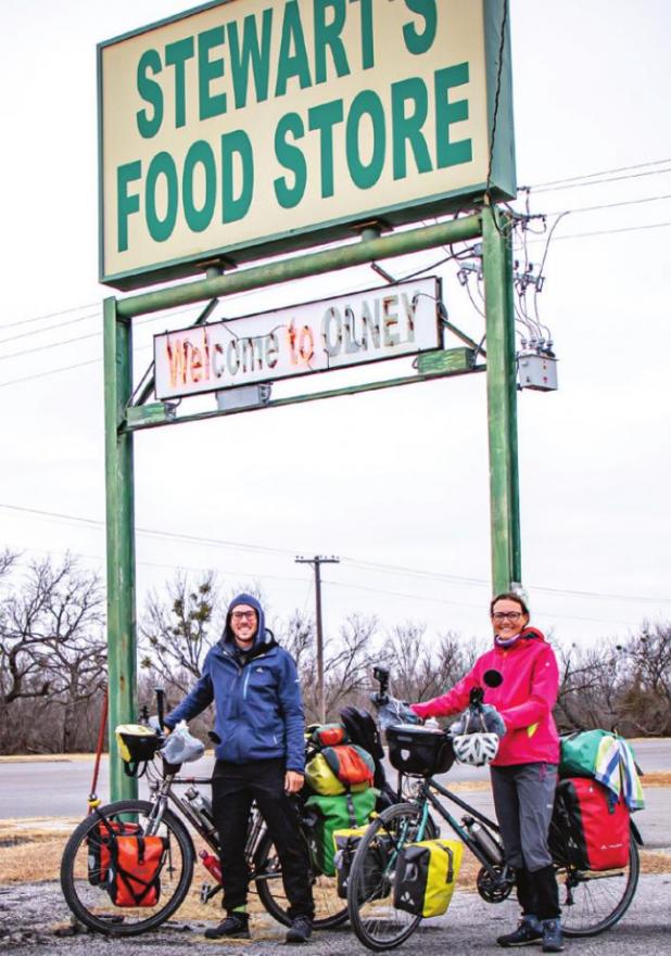 Cyclists Hosted by Farmer Visit Stewart’s Food Store in Olney