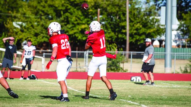 Cub #11 Tucker Cortinez enters his Senior year with the Cubs as QB1. Cortinez has a great sense for the scramble if the pocket implodes and is a great pocket passer. Photo by Will Sadler