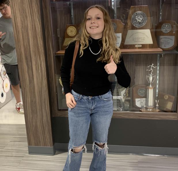 Maci McCarson: “I am thankful for food.” Photo by OHS Journalism Class