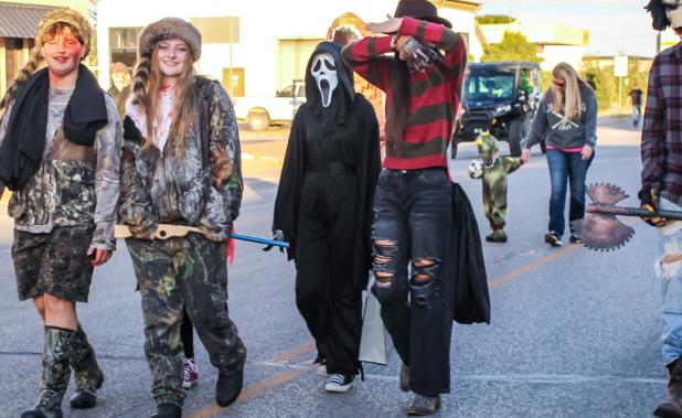 The Olney Halloween parade drew people of all ages and from communities across the area. Photo by Gina Keating