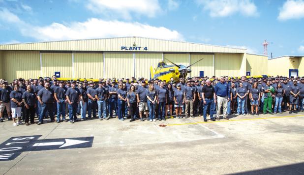 Olney-based Air Tractor, the world’s largest turboprop manufacturer, cut its production in response to a downturn in the agricultural economy. Photo by Will Sadler