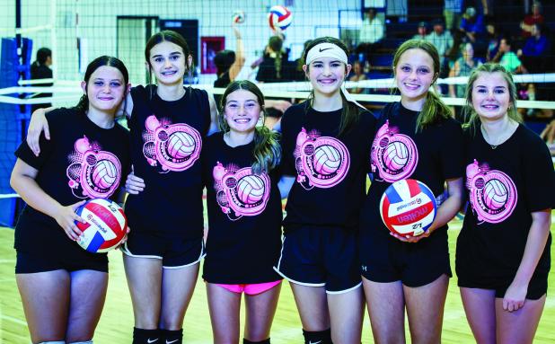 The Ladycats Junior Varsity team two is on the road this summer honing their skills in volleyball in the Graham summer league. Photo by Will Sadler