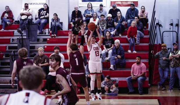 OHS Cub #13 Pedro Carreon continues to be a huge asset on both sides of the ball. Scoring 4 points on offense and keeping Panther shooters busy with his in-your-face defensive prowess. Photo by Will Sadler