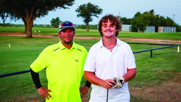 Some golfers competing in the McClatchy brought partners with great golfing skills, fresh off a varsity golf season. Shown are Tanner Shifflett [L] and Mace Grey. You might recognize Mace as a recent Olney Cub Golfer. Photo by Will Sadler