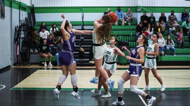 Ladycat #1 Camren Mallory hit for 6 points for the night but really shone on defense. Mallory brings much-needed leadership to the Ladycats this season with the help of #11 Emma Hawkins. Photo by Will Sadler