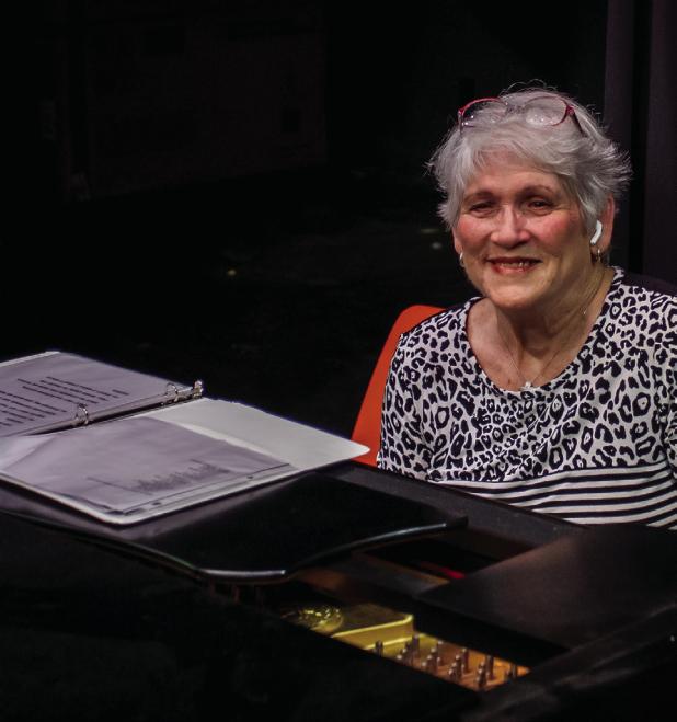 Judy Underwood donated her piano playing skills for several of the acts performing at the Cub Center variety show. Photo by Will Sadler
