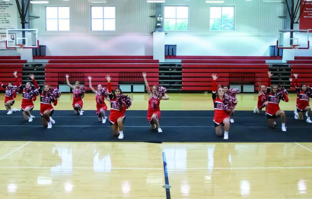 OHS & OJHS cheerleaders perform at Cheer Camp