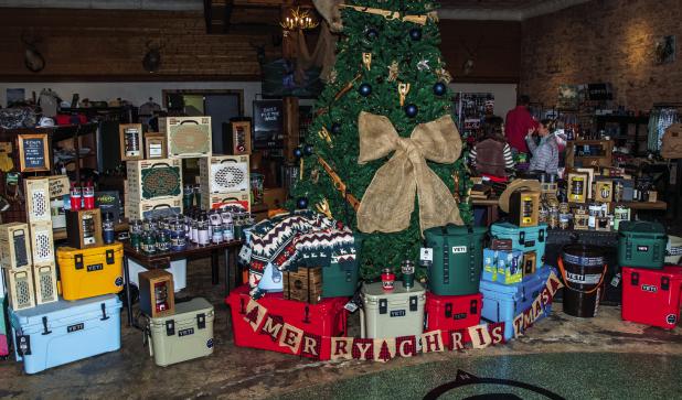 Archer and Gunn Mercantile offered 15 percent off during their 5-year anniversary celebrations. The sporting goods store offers many popular items like Yeti and turtle boxes. Photo by Will Sadler