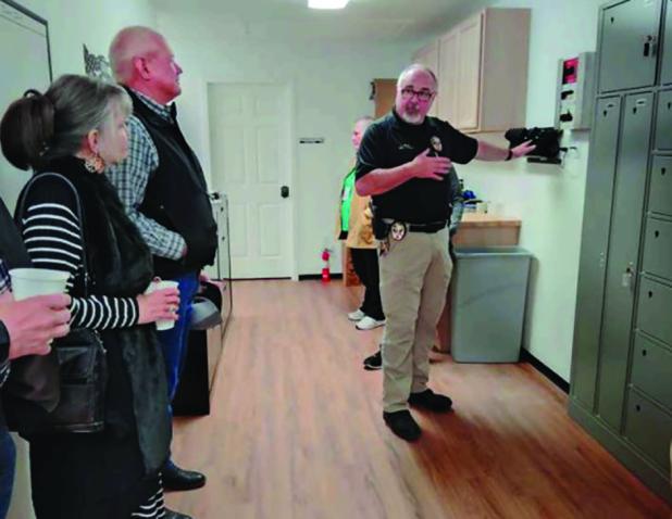 Olney Police Chief Dan Birbeck gave tours of the Olney Police station in the former Ranger College building beside the Civic Center after the new OPD opened for business on Feb. 21. The new police station boasts a state-ofthe- art evidence management and 