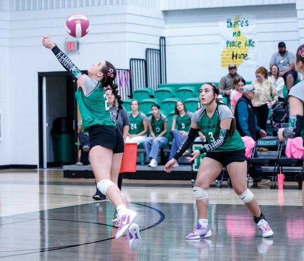 NHS Ladycat #2 Kinsey Hawkins with a save against the Lady Longhorns.