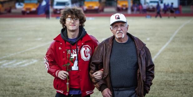 OHS Cub #7 Colin Mason was escorted by Randy Mason. Colin played running back and cornerback for the Cubs for 4 years and won the Cub Pride award during his sophomore year. Colin plans to earn an associate’s degree and pursue a position on a college football team. 