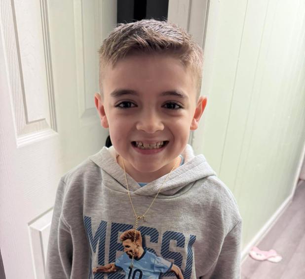 Leighton Carlile, an Olney fifth-grader, was set for surgery this week to remove a brain tumor. His family is raising money for his treatment. Photo by provided by Carlile family