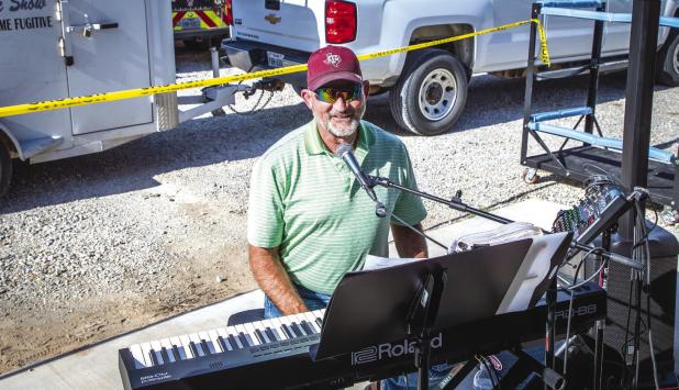 “The Piano Man” Greg Buenger was one of two performers, a local favorite of many. Photo by Will Sadler
