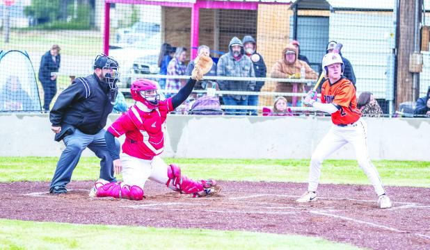 OHS Cubs catcher #4 Case Gray has excelled as catcher this season. Photo by Will Sadler