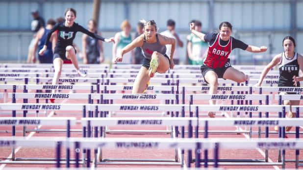 OHS athlete Bradie Bowers earned a first-place finish in the 100m hurdles at Area competition and will be moving on to compete at regionals. Photo by Will Sadler