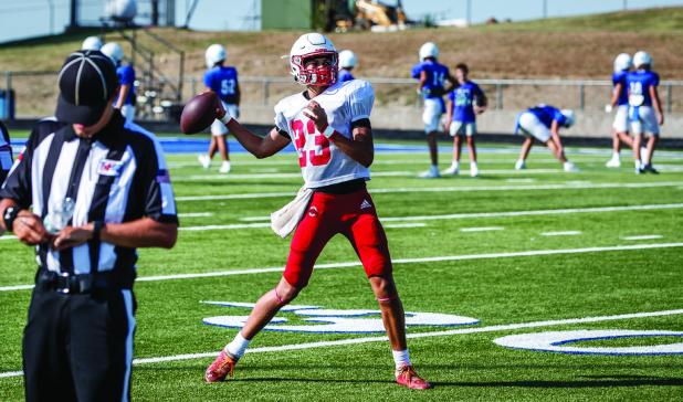 Cub Tucker Cortinez has been tapped for the starting Quarterback position this season. Tucker has a strong, accurate arm and the ability to scramble. Photo by Will Sadler