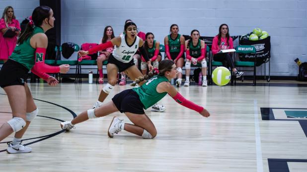 Ladycat freshman Greenleigh Moore steps up to Varsity level recently after coaches recognize her skill level growing above a Junior Varsity level. Photo by Will Sadler