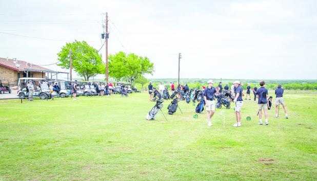 High school golfers from all over the district converged on Olney Country Club on April 3, for day one district competition, leading up to regionals. Day two was played in Nocona on Monday, April 6. Photo by Will Sadler