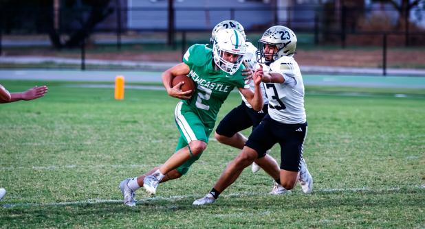JV Bobcat #2 Bryce Moulder will be the Enterprise Player of the Game for his explosive offensive speed and his defensive prowess against the Jayton Jaybirds. Photo by Will Sadler
