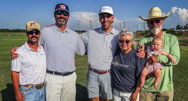 The Olney Country Club and the Olney Recreation Association hoted the Fifth Annual McClatchy Tournament on May 31. The Tournament was a family affair this year. L-: Chase McClatchy, Mace McClatchy, Cole McClatchy, Syndal McClatchy, and Kent McClatchy (hol
