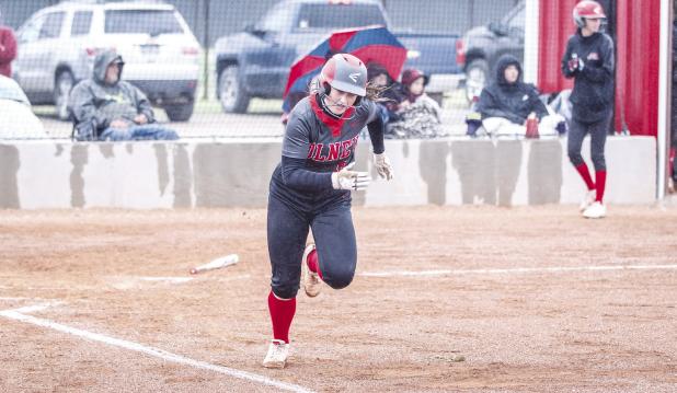 OHS Lady Cub #5 Morgan Simmons had 3 at bats, 1 run and 2 hits against the Lady Panthers. Photo by Will Sadler