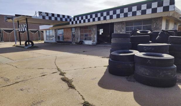 Abandoned gas station purchased out of foreclosure