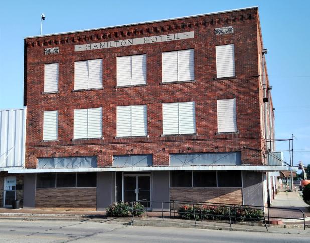 Hamilton Hotel is the focus of an OEDC plan to upgrade Main Street in Olney. The Olney Economic Development Corporation discussed ways to invest in a potential $45 million loan offered by the State of Texas. Photo by Gina Keating