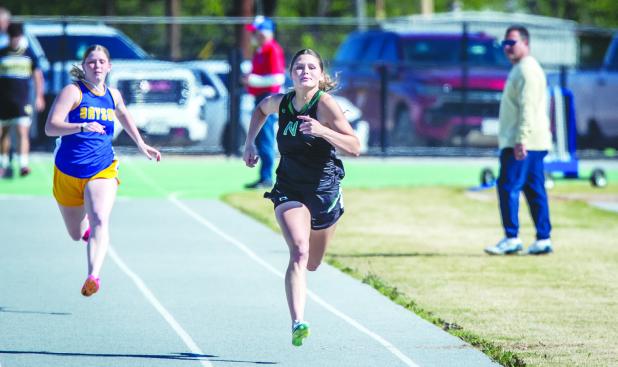 NHS Ladycat Camren Mallory showed dominance in more than one track event this season. Including a second place finish in the 200m and third place in 100m hurdles at the Mogul Relays; second place finish at the Possum Kingdom Relays in the 200m and second 