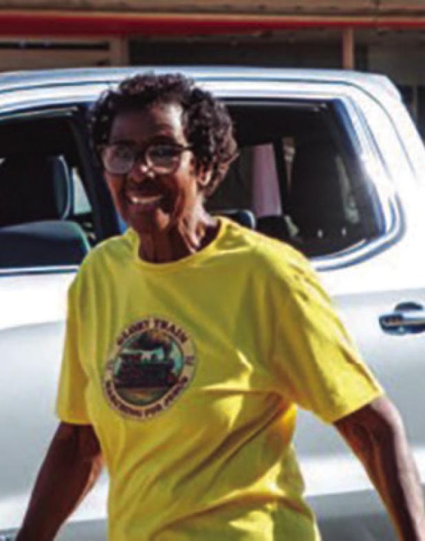 March for Jesus founder Verma Fobbs encouraged participants with hugs and words of inspiration. She said she will keep marching as long as the Lord wills it. Photo by Will Sadler