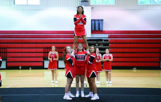 OHS & OJHS cheerleaders perform at Cheer Camp