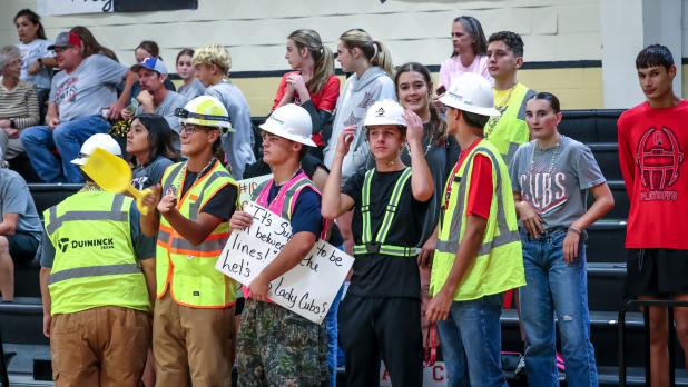 The OHS student cheering section was packed to support their Lady Cubs.