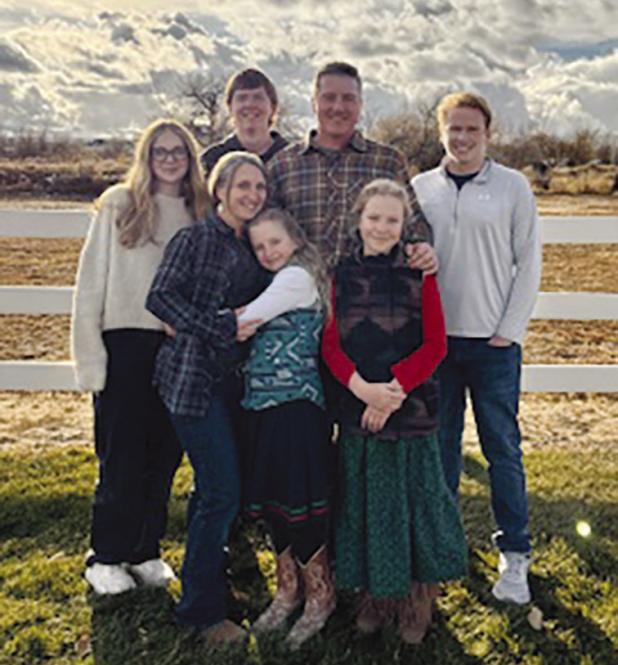 L-R: (Front row) Sarah 19,Rebecca, Avery 11, Rylee 12.Back row: Jake 22, Andy, and Marshall 24. Photo provided by Andy Wolfe