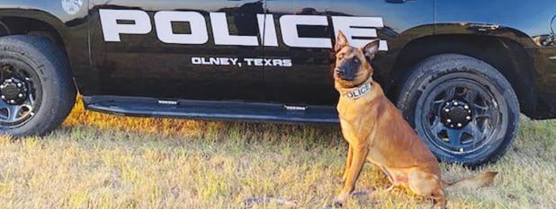 Olney PD K9 Receives Protective Vest