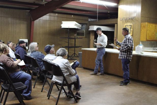 A proposed data center that could bring tens of millions of dollars to Olney’s hospital district in the coming decade is drawing opposition from a group of landowners, who met in Loving on Nov. 4 to organize a campaign to stop it. Photo by Gina Keating