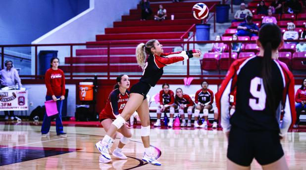 Lady Cub Senior #3 Bradi Bowers battles with fellow teammates against the Ladycats during her last season as a Lady Cub. Photo by Will Sadler