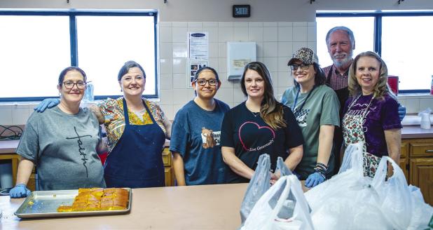 What keeps the Cub Center and its many events running are funding from donations and the volunteers who donate their time to the center. Some of those shown were part of the big group of volunteers who worked during the Souper Bowl fundraiser. Photo by Wi