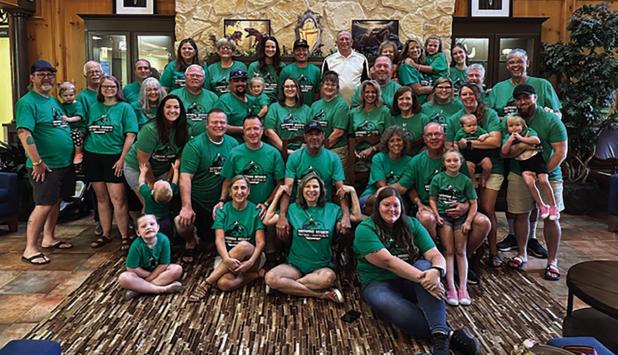 The H.O. Smithwick Family held their annual family reunion on July 25-27 in Glen Rose at the Best Western Dinosaur Valley Inn and Suites. Photo provided by Carla Inge