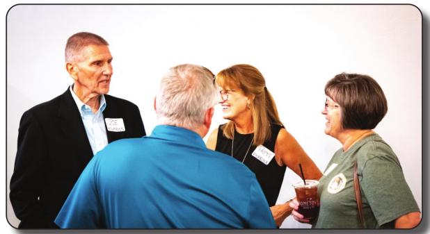 County judge candidate Joe Finfrock meets with voters