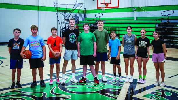Older Newcastle student athletes grade 6 through 12 also had the opportunity to enjoy summer basketball camp hosted by Coach Lane Dollar and sister Mattie Dollar. Photo by Will Sadler
