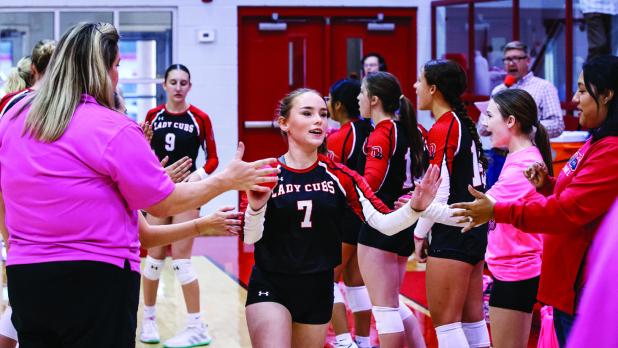 Lady Cub #7 Rai Bond will be very hard to replace next season on the varsity volleyball squad; Bond enjoys her last season with the Lady Cubs. Photo by Will Sadler