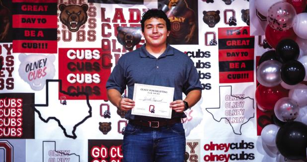 Cub Powerlifting member Jacobi Esquivel received the Cub Pride Award. Photo by Will Sadler