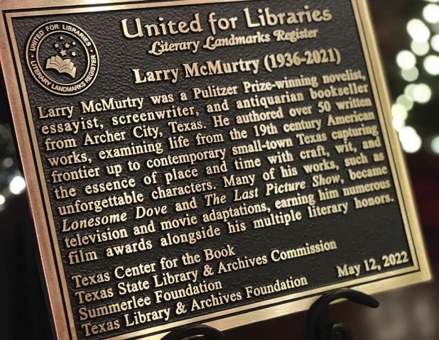 Larry McMurtry Honored with Literary Landmark
