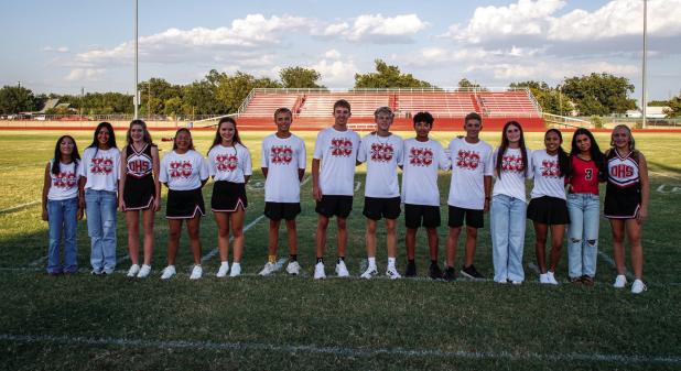 The OHS cross country team poses for supporters at Meet the Cubs. The team began its season this week with a meet at Windthorst on Wednesday. Photo by Will Sadler