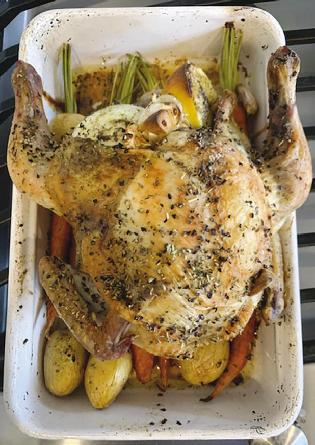 Roast Chicken and Carrots & Risott