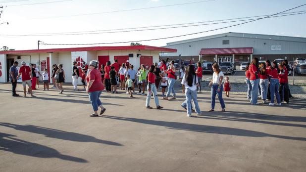 The community gathered at Cub Stadium on Aug. 17 to celebrate this fall’s OHS athletes and rally for a winning season under Athletic Director Dustin Altmiller and his staff. Photo by Will Sadler