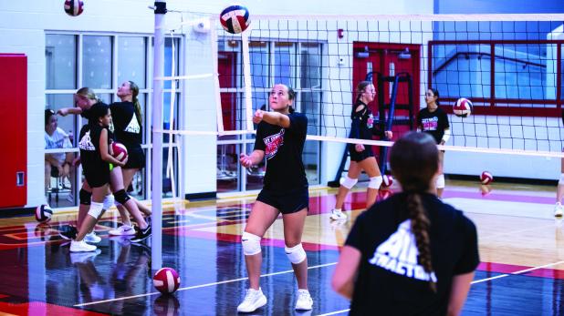 Afternoon volleyball camp attendees learned valuable skills that will help progress their skillset for summer and fall leagues. Photo by Will Sadler