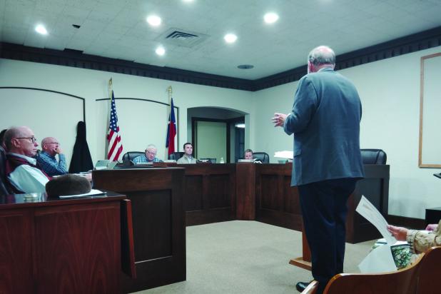 Attorney David Earl, who represents the Olney Development Corporation, addressed the Olney City Council about a planned tax zone to promote housing.