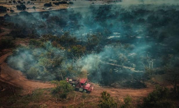 Young County faced extreme fire danger this week, as high temperatures and dry conditions sparked fires across the region. Local crews battled blazes that popped up all over the county this month, including this fire in Newcastle. State fire crews were pr
